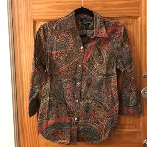 Lauren Ralph Lauren Paisley Button Down